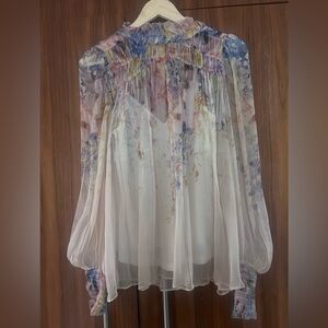 Zimmermann Multicolor Sheer Blouse